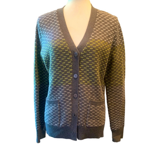 NWOT MAX AZRIA CARDIGAN PURE WOOL  BROWN SMALL